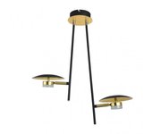 Colgante Ciudad Del Cabo 2l 12w 4000k Negro/oro 52x49x15 Cm 1080 Lm Dirigible Y Orientable - FABRILAMP