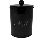 Glotomania Bote de Almacenamiento Metálico 12 Cm - Negro