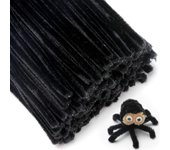 Pipe Cleaners, 300pcs Pipe Cleaners Black, 11.8 Ins Pipe Cleaners Craft, Chenille Stems, Great for DIY Arts and Crafts Projects