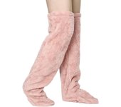 Calentadores de piernas Fuzzydreams, calentadores de piernas Fuzzy Dreams, calcetines hasta el muslo Fuzzy Dreams, calentadores de piernas Fuzzy Brown