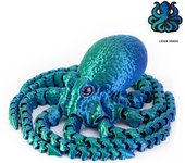 3D Printed Articulated Octopus – Poseable Tentacles Desk Toy, Eco-Friendly PLA Sculpture, Unique Gift for Kids & Adults