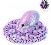 3D Printed Articulated Octopus – Poseable Tentacles Desk Toy, Eco-Friendly PLA Sculpture, Unique Gift for Kids & Adults