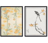 Set de 2 cuadros calidad premium con marco de madera - 30x40 cm o 50x70 cm - POSTER LAB