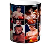 Taza Rocky Balboa. Boxeo. Creed. Apollo. Ivan Drago. Clubber Lang. Mickey