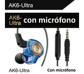 QKZ AK6-Ultra Wired Earphones 3.5mm AUX In-Ear Headset With MIC Dynamic HIFI Sound Earbuds Sports Game Music For Phone Tablet PC