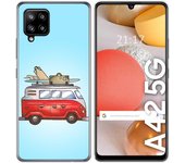 Tumundosmartphone Funda Gel Tpu para Samsung Galaxy A42 5G diseño Furgoneta Dibujos