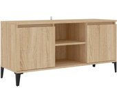 vidaXL Mueble de TV con patas de metal 103,5x35x50 cm, Mueble de Salon, Mueble TV, Mueble TV salon, Mesa de TV, Mueble tele