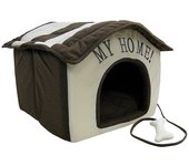 Caseta My Home de peluche para perros pequeños y gatos - 40 x 40 x 38 cm - Mullida y agradable