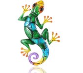 Metal Gecko Yard Garden Decoration Outdoor Statues Home-garden Wall Decor Miniature Accessories Sculpture Lizard Ornaments
