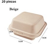 10/20PCS Disposable Biodegradable  Hamburger Box,Bento Lunch Box Baking Cak Food Containers Dessert Protection Snack box