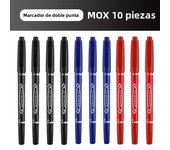 5/10PCs Permanent Marker Black/Blue/Red Oil Marker Pen Twin Tip Fine Nid Marker Ink Stationery Items School & Office Supplies