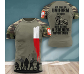 Men's T-Shirt Summer Short Sleeve 3D Printed Poland Soldier Veteran Harajuku Loose Top T-Shirt Men's Oversized Clothing 6XL