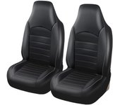 Fundas Clásicas para los coches deportivos, de polipiel, universales. Si se adapta a la mayoría de coches, camiones, todoterrenos o furgonetas, en color gris.