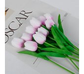 5pcs 1 Bouquet Orange Tulip Flower Artificial Tulip Bouquet Fake Flower for Home Garden Wedding Decor