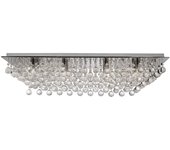 Classic Hanna Luz de Techo de Maple Chrome Vidrio 8 Luces G9