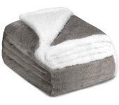 Manta Borreguito Color Aleatorio Sherpa Reversible 130*160 cm. Manta Grande Caliente, Cómoda,  Multiusos para Cama, Sofá. Color Aleatorio.