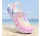 Women's Tie-Dye Pattern Clogs, Slip On Lightweight Two-Way Wear Garden Clogs, Non-Slip Summer Beach Garden Slides