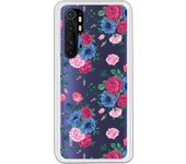 Funda original compatible con Xiaomi Mi Note 10 Lite - Patron flores azules y rojas