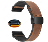 Crazy Horse Leather Silicone Strap for For Garmin Tactix 7 Pro Fenix 6X 7X 7pro 6 5plus Magnetic Buckle for Garmin 26mm 22mm 20
