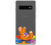 Tumundosmartphone Funda Gel Transparente Samsung Galaxy S10 Plus Diseño Leopardo de Moda