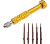 SOMY Minidestornillador de bolsillo magnético multifunción 5 en 1 para gafas, teléfono inteligente, tableta, Kit de herramientas de reparación de relojes electrónicos