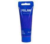 Milan tubo de pintura acrilica 75ml - pigmentos de alta calidad - mezclable - color azul marino (6 uds)