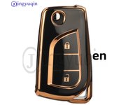 jingyuqin TPU 2/3Buttons Auto Key Shell Case Cover For Toyota Auris Corolla Avensis Verso Yaris Aygo Scion TC IM Car Accessories