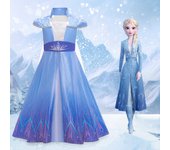Girl Elsa Anna Princess Dresses Kids Frozen Blue Fashion Party Tutu Gown Girls Snowflake Cosplay Dress Children Evening Costumes