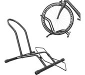 SPORTNOW Aparcamiento para Bicicletas Soporte para Bicicletas de Acero Aparca Bicis de Suelo Portátil para Interior y Exterior 59x41x38 cm Negro