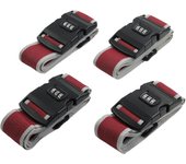 Correas para equipaje, cinturones para maletas con hebilla, accesorios de embalaje para bolsas de viaje, cierre con cerradura de combinación, 4 piezas, color rojo