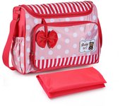 Conjunto de cuatro bolsos de mamá con estampado de lunares grandes y de moda, multifuncionales, de gran capacidad, con diseño de mariposas, para festivales, de un solo hombro, para madre y bebé.