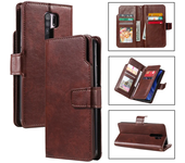 Leather Nine Cards Wallet Case For Samsung A31 A21S A51 A71 A50 A70 A20 A40 A20E A7 A8 A6 J4 J6 J8 2018 Phone Cover