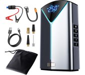 4 en 1 Bomba de Aire de Arranque de Emergencia para Coche 150PSI Compresor de Aire 10400mAh Corriente Máxima 1000A Inflador de Neumáticos Digital de Arranque de Emergencia 8400mA