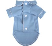 Pijamas para perros y mascotas, taza de té para el hogar, ropa para perros pequeños, ropa de peluche para gatos (azul M)