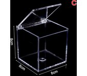 Transparent Acrylic Candy Box Birthday Wedding Chocolate Candy Cube Boxs Decor
