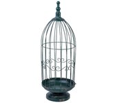Jaula decoración de metal 24.77x24.77x72.39h cm