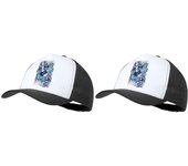 PACK 2 GORRAS NEGRAS HATSUNE MIKU FLORES JARDIN cap vocaloid music anime