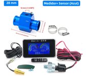 3 in 1 Auto Car Gauge with 10mm 1/8 NPT Sensor Multifunctional Water Temperature Gauge + Oil Pressure Gauge+Voltmeter 12V/24V