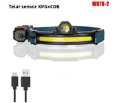 31LED COB Headlamp Strong Light Ultra Wide Angle Headlight with Built-in 7500mAh Battery Flashlight USB Rechargeable Head Torch