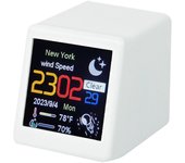 Mini reloj meteorológico animado de escritorio con WiFi, regalo, adorno creativo, estación meteorológica multifuncional, novedad de 2024