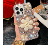Sparkling Flower Pearl Water Diamond Phone Case Suitable For iPhone 15 14 13 12 11 Pro Max XR XS X 7 8 Plus Set
