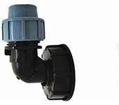 Adaptador de Tanque IBC Conector de Manguera S60X6 para Tanque de Agua IBC Codo de salida de 25 mm