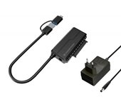 Conceptronic - ABBY21B cambiador de género para cable USB Type-A SATA 22-pin Negro ABBY21B