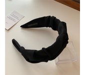 Korean Hair Accessories Solid Color Cotton Crumpled Women's Head Hoop Wide Bezel Makeup Hairbands for Ladies Headwear 2023 New