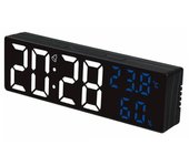 Reloj De Pared Digital Grande 9 Pulgadas Con Temperatura Humedad Modo Nocturno Alarma USB Plug-in 12/24H Enlace Moderno Estilo LED