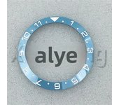 38mm Sky Lighte Blue Ceramic Slopping Curved Watch Bezel Insert fit 40mm NH34 NH35 Watch Movement Case Ring Parts Accessories