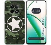Tumundosmartphone Funda Silicona para Realme 12 5G / 12x 5G diseño Camuflaje 01 Dibujos