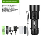 Super 9000LM XHP160 Professional Diving Flashlight 800m Underwater Scuba Diving Torch IPX8 Waterproof Dive Light 26650 Battery