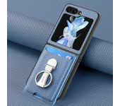 Ring Card Holder Wallet Flip Phone Case for Samsung Galaxy Z Flip 6 5 4 3 2 Flip6 Flip5 Flip4 Flip3 Flip2 5G PU Leather Cover