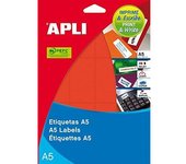 Apli etiquetas adhesivas circulares a5 ø19mm escritura manual 70 x 8h rojo